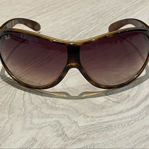 Ray Ban wrap arounds sunglasses in brown